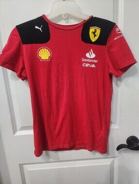 Scuderia Ferrari F1 Shirt  Formula One Puma Shell Ceva Santander Racin Boys XL